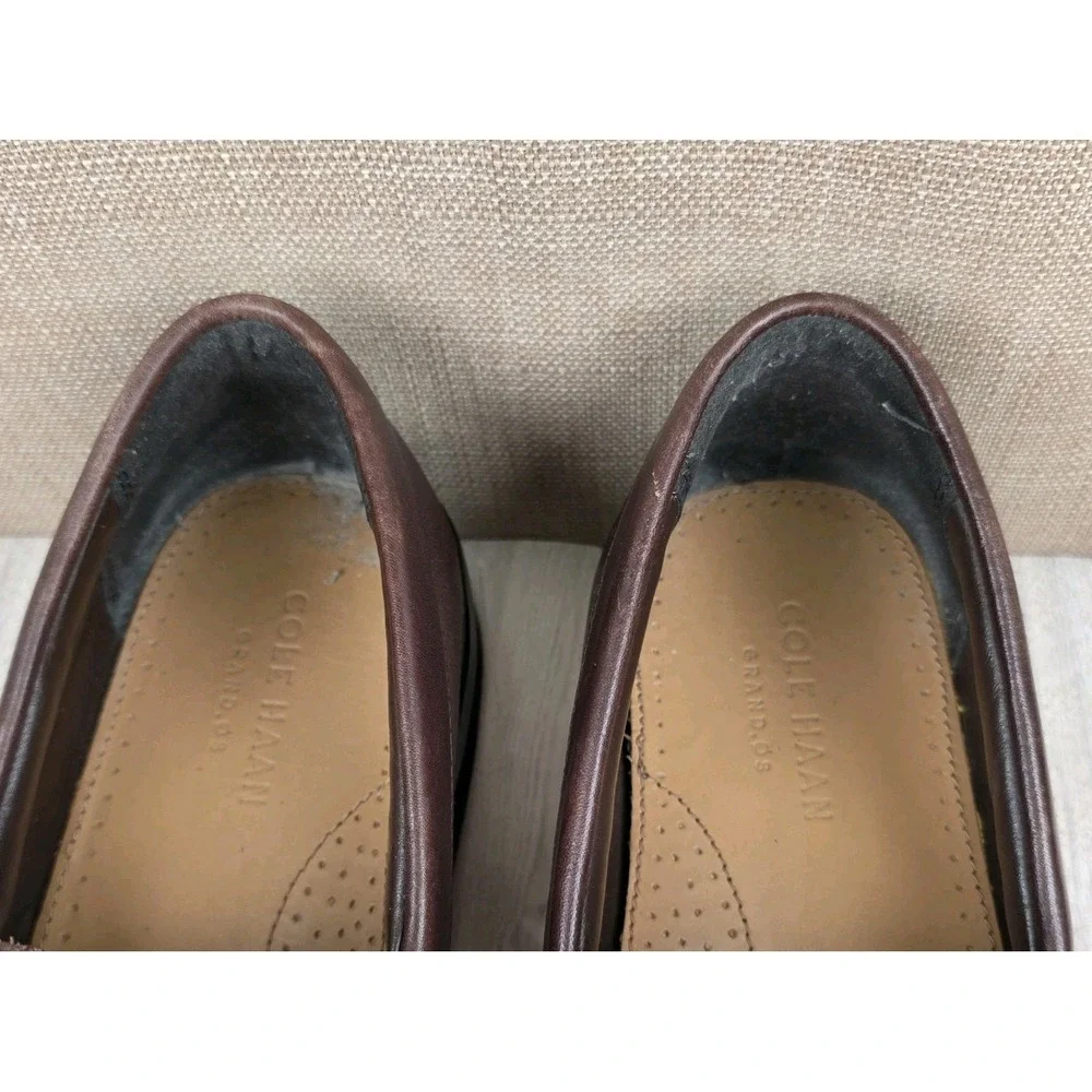 Cole Haan Grand OS Mens 11.5M Chocolate Brown Slip On Driving Loafers Shoes